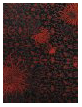 FB222 - Black and Red Floral Silk Brocade
