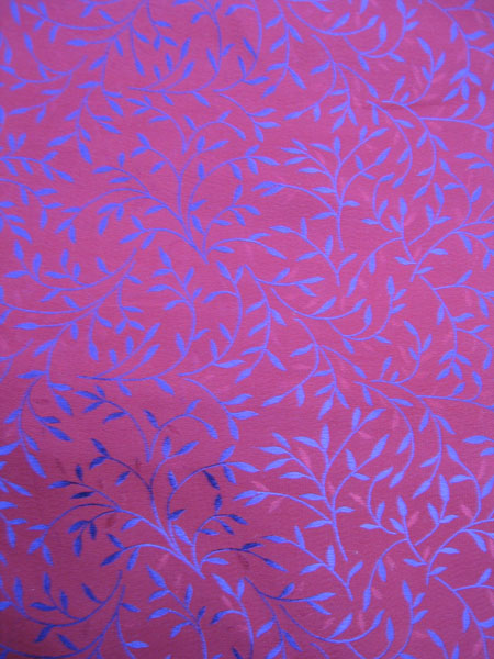 FB201 - Maroon and Blue Leaf Shameuse Silk